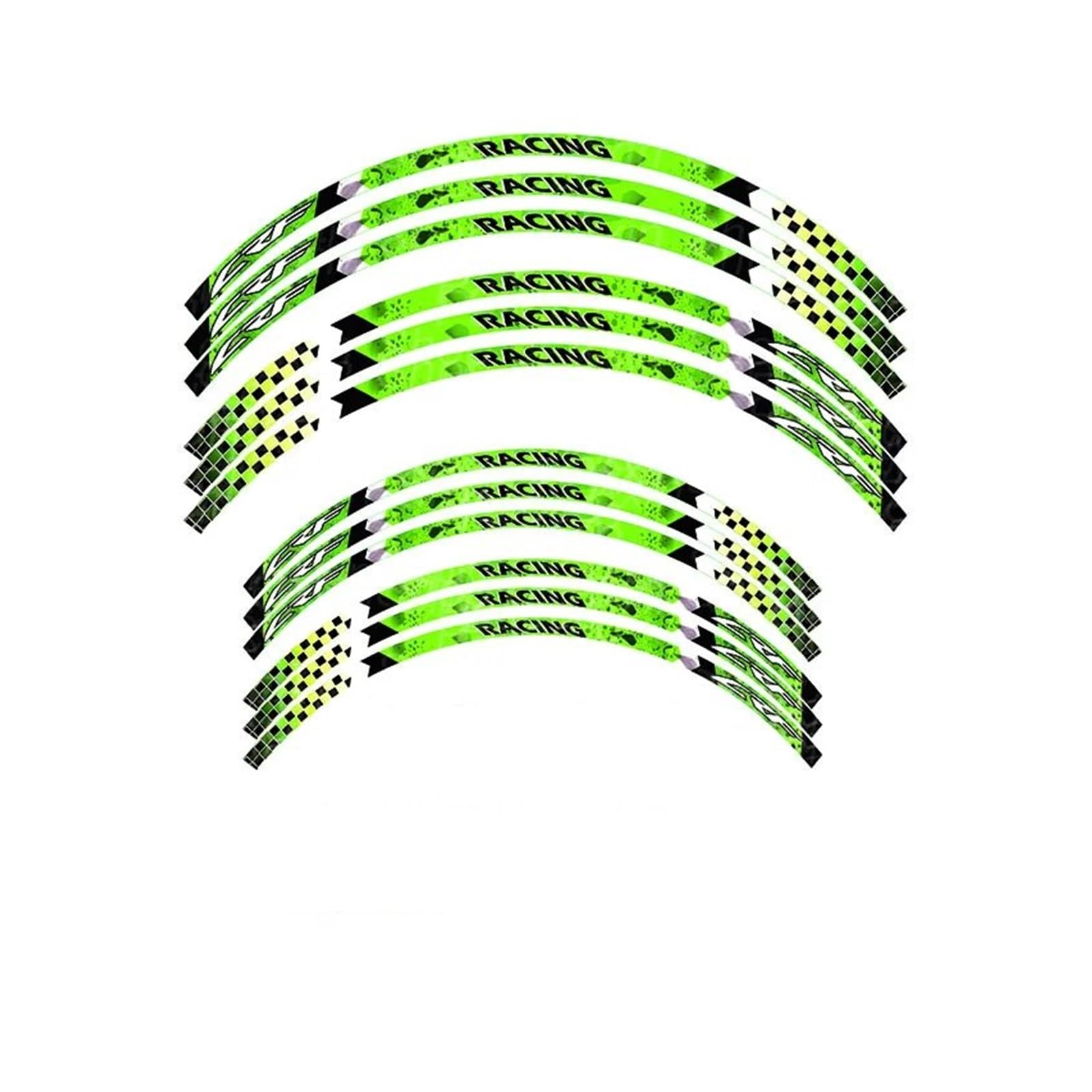 Motorrad Radaufkleber Motocross Rad Reflektierende Streifen Abziehbilder Band Aufkleber Für C & RF Für 450RX Felgenaufkleber(Green) von YHYFFSS