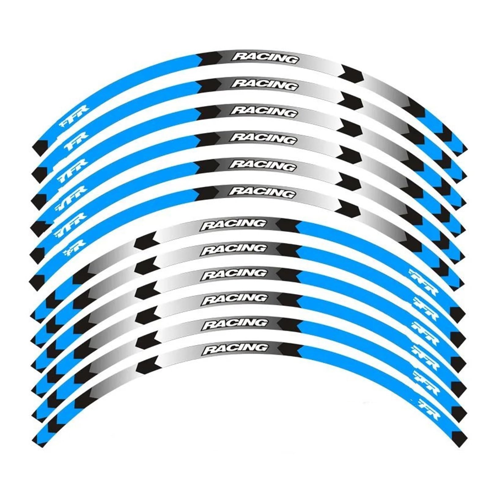 Motorrad Radaufkleber Motorrad Aufkleber Äußere Felge Aufkleber Grenze Reflektierende Aufkleber Dekoration Aufkleber Für VFR Felgenaufkleber(230043) von YHYFFSS