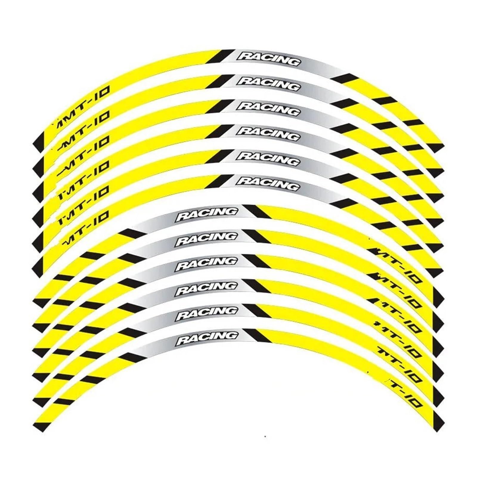 Motorrad Radaufkleber Motorrad Dekoration Zubehör Aufkleber Räder Felge Reflektierende Aufkleber Aufkleber Für Ya&maha Für MT-10 Für Mt10 Felgenaufkleber(240177) von YHYFFSS