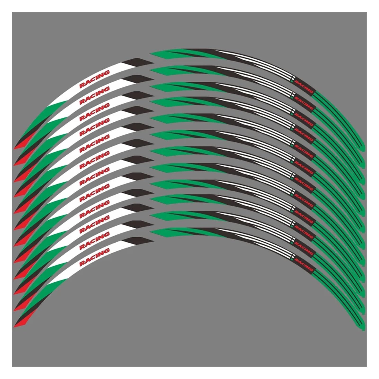 Motorrad Radaufkleber Motorrad Rad Aufkleber Felge Streifen Für M1000R Für M1000RR 2023 Gießen Für M 1000 RR 2019-2024 2021 2022 Reifen Aufkleber Felgenaufkleber(17-17inch Green) von YHYFFSS