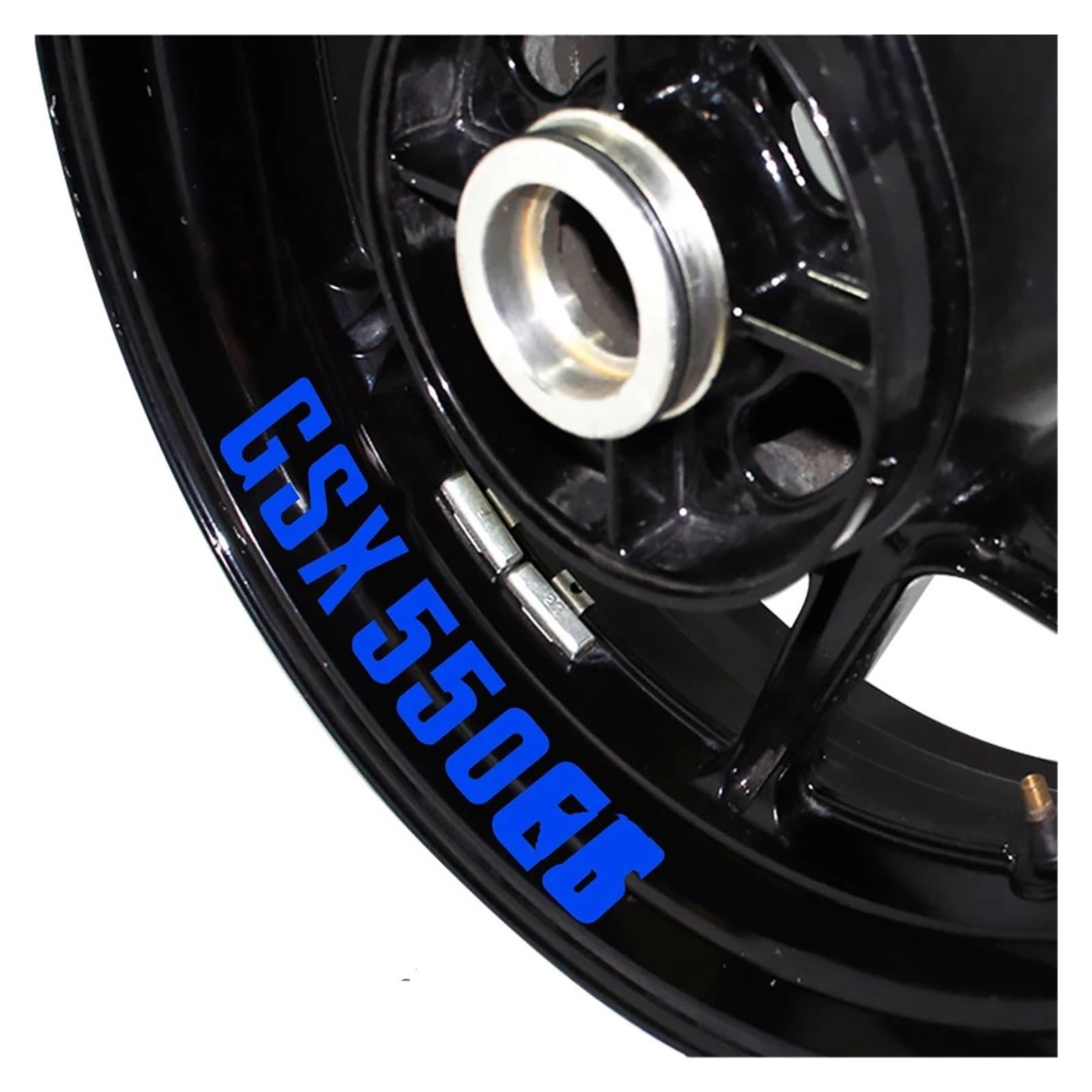 Motorrad Radaufkleber Motorrad Rad Aufkleber Reflektierende Moto Felge Reifen Zubehör Dekorative Aufkleber Für S&uzuki Für GSX550ES Für Gsx 550es Felgenaufkleber(Reflective) von YHYFFSS