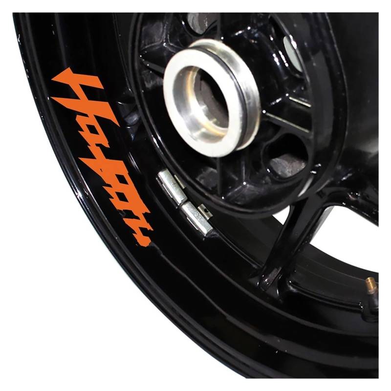 Motorrad Radaufkleber Motorrad Rad Aufkleber Reflektierende Moto Wasserdichte Rim Aufkleber Felge Band Geeignet Für S&uzuki Für HAYABUSA Felgenaufkleber(Reflective Orange) von YHYFFSS