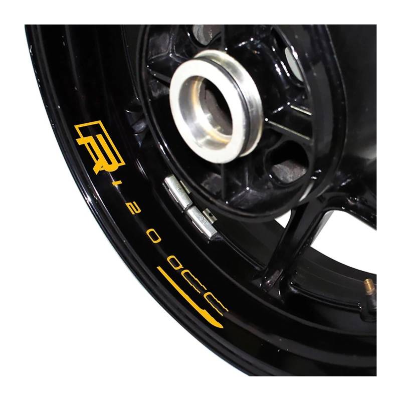 Motorrad Radaufkleber Motorrad-Rad-Rad-Aufkleber Reflektierende Streifen Aufkleber, Personalisierte Dekorative Aufkleber Für R1200S Felgenaufkleber(Reflective Yellow) von YHYFFSS