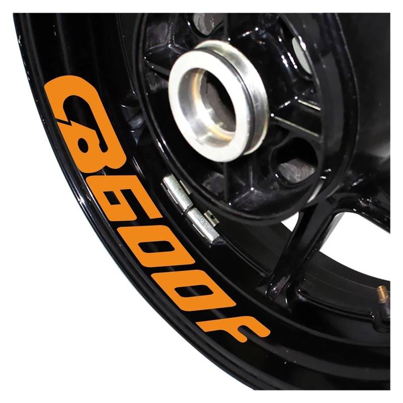 Motorrad Radaufkleber Motorrad Rad Reflektierende Moto Felge Reifen Zubehör Dekorative Aufkleber Für CB600F Cb 600f Felgenaufkleber(Reflective Yellow) von YHYFFSS