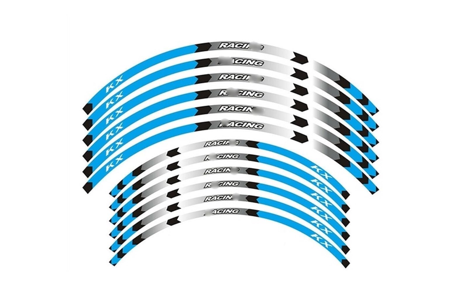 Motorrad Radaufkleber Motorrad Reflektierendes Rad Für K&awasaki Für KX 125 250 250X 250F 450 450X 450F 12PS Felgenstreifen Aufkleber 21''19''18'' Klebeband Felgenaufkleber(9) von YHYFFSS
