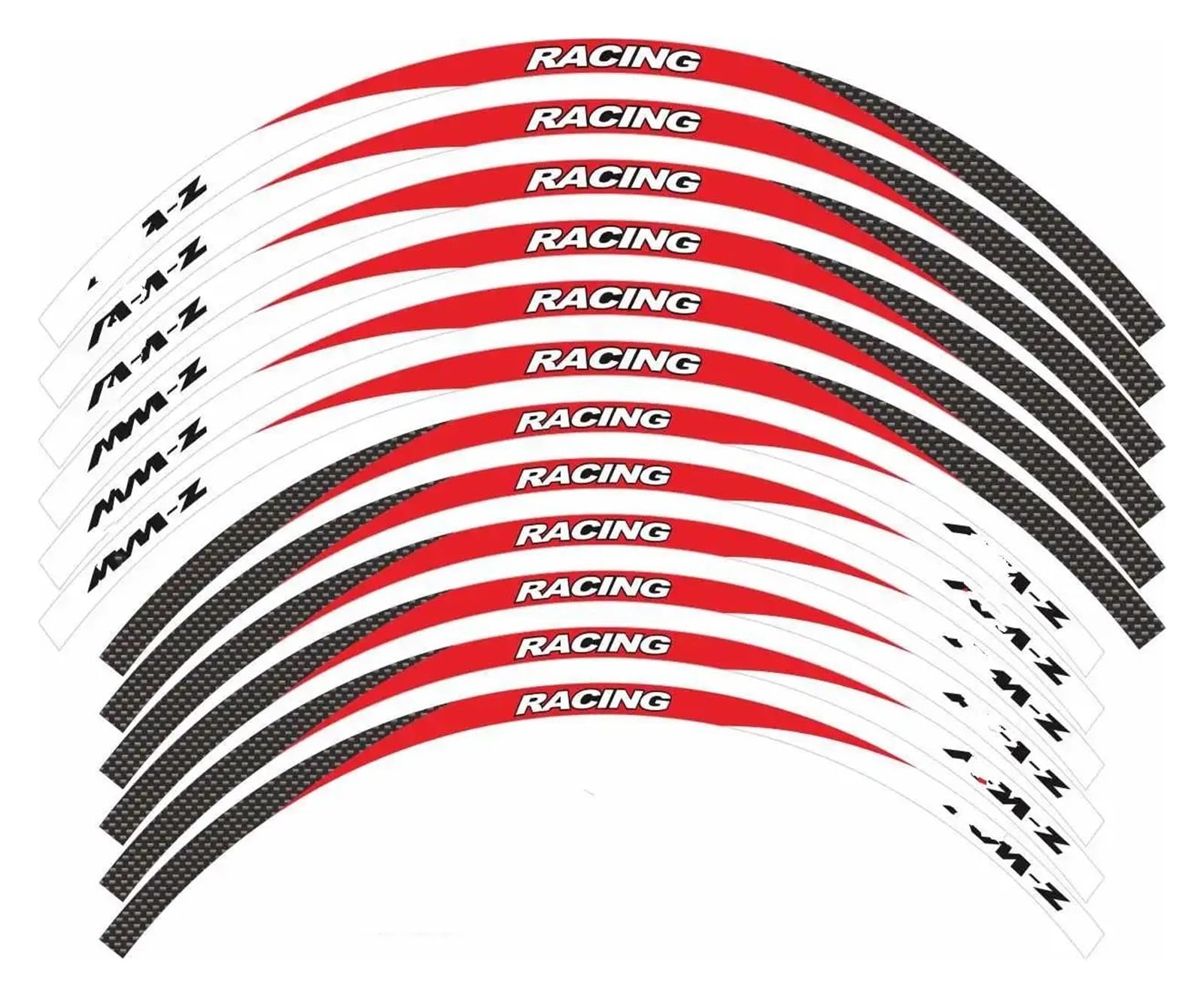 Motorrad Radaufkleber Motorrad Reifen Innenring Reflektierende Streifen Aufkleber Mehrfarbige Wasserdichte Aufkleber Für S&uzuki Für RMZ 250 2004-2022 Felgenaufkleber(250248) von YHYFFSS