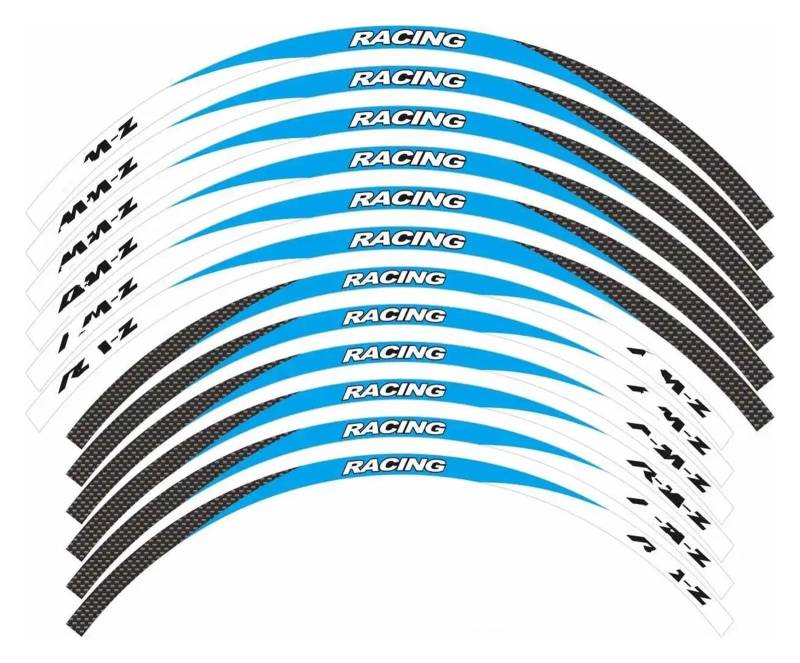 Motorrad Radaufkleber Motorrad Reifen Innenring Reflektierende Streifen Aufkleber Mehrfarbige Wasserdichte Aufkleber Für S&uzuki Für RMZ 250 2004-2022 Felgenaufkleber(250250) von YHYFFSS