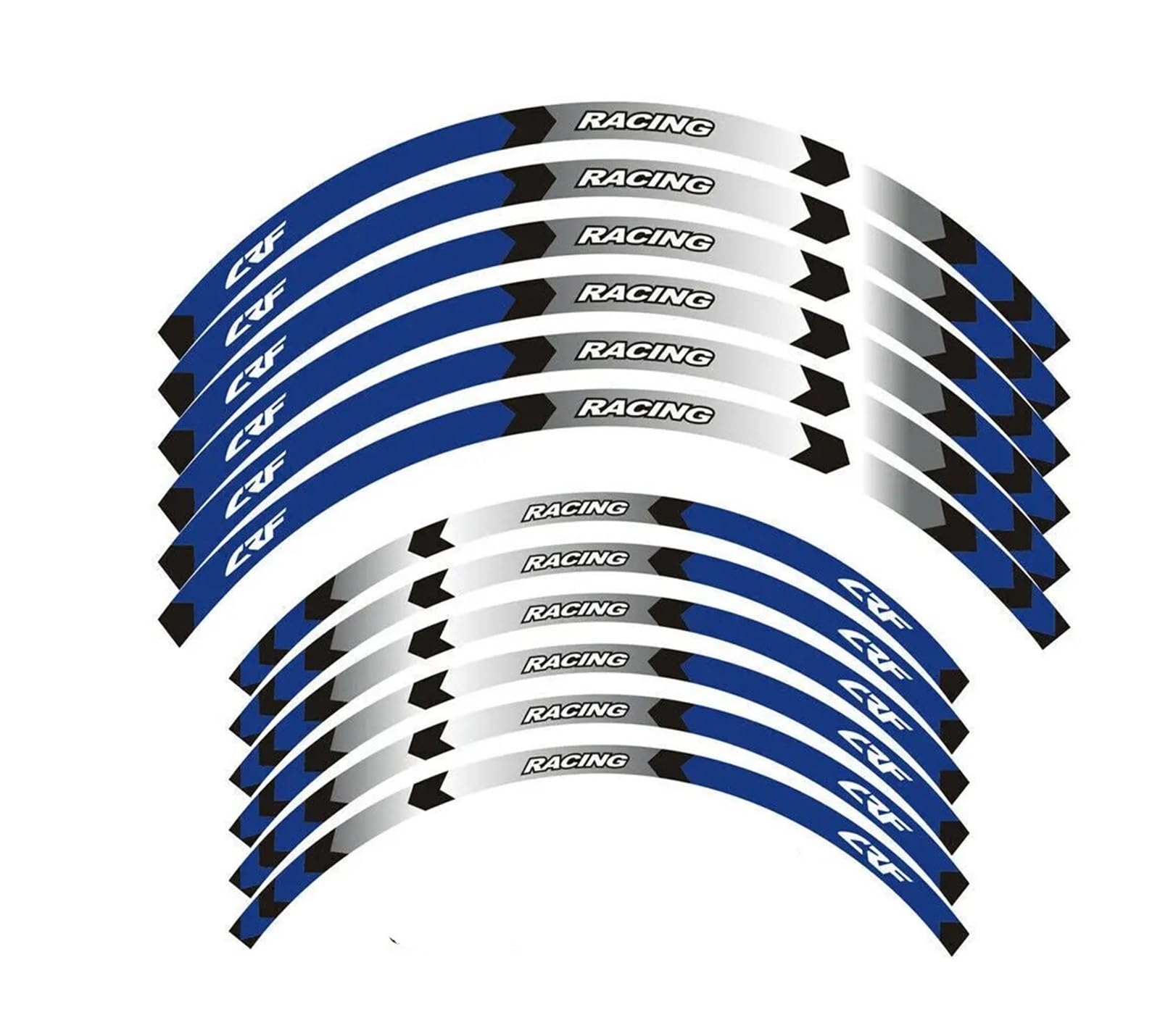 Motorrad Radaufkleber Passend Für CRF300L Für CRF300L Passend Für RALLY Motorradfelgenaufkleber Reflektierende Aufkleber Felgenstreifen Felgenaufkleber(Blue 2) von YHYFFSS