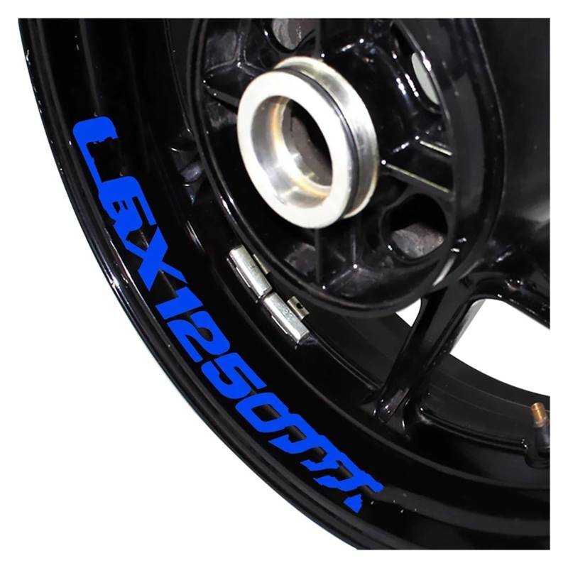 Motorrad Radaufkleber Radaufkleber, Dekorative Aufkleber Reflektierend, Wasserdicht Trend-Rahmenaufkleber Für S&uzuki Für GSX1250FA Für Gsx 1250fa Felgenaufkleber(Reflective Blue) von YHYFFSS