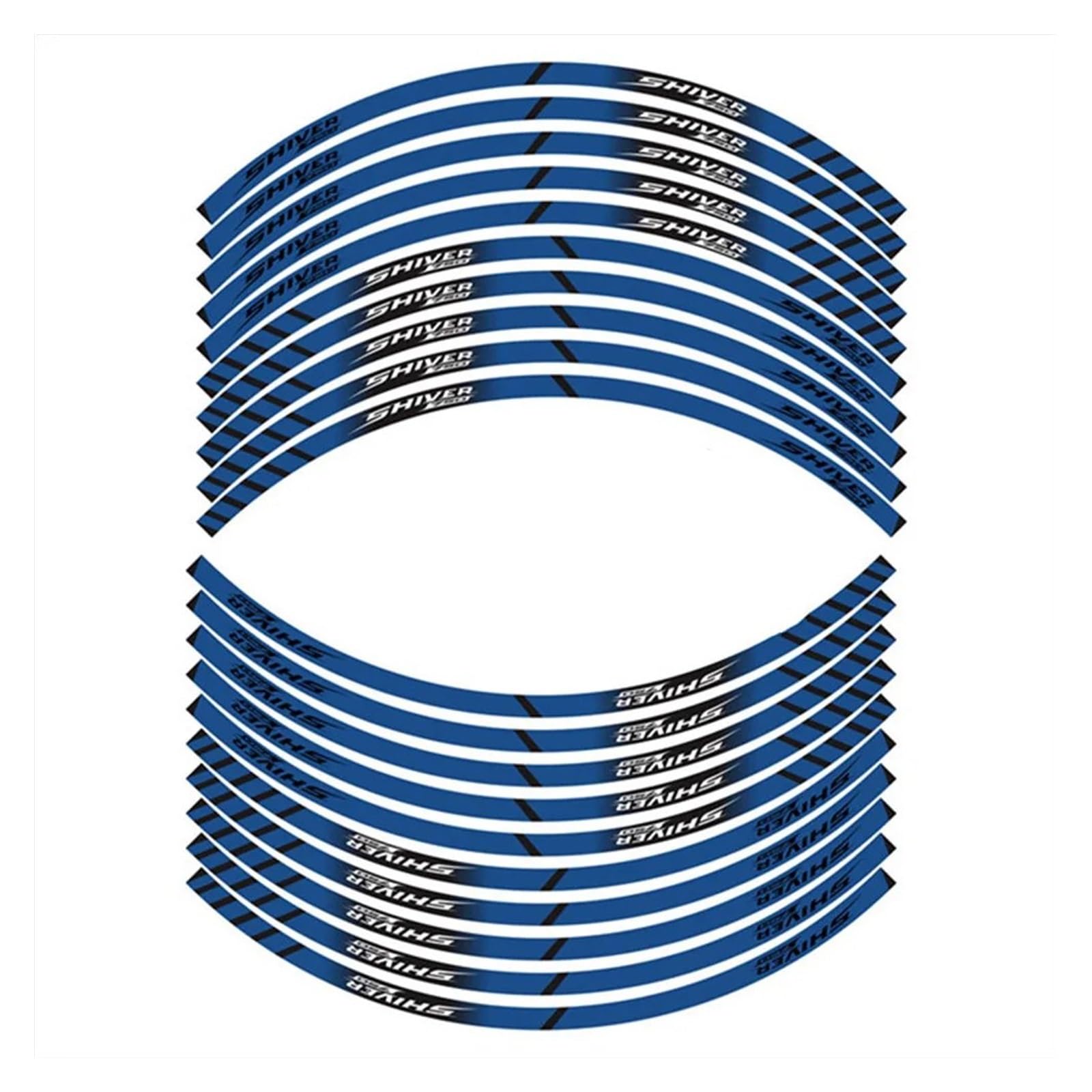 Motorrad Radaufkleber Vorder- Und Hinterräder Volle Abdeckung Äußerer Felgenaufkleber Streifen Radreifenaufkleber Für A&PRILIA Für SHIVER750 Für Shiver 750 Felgenaufkleber(Blue) von YHYFFSS