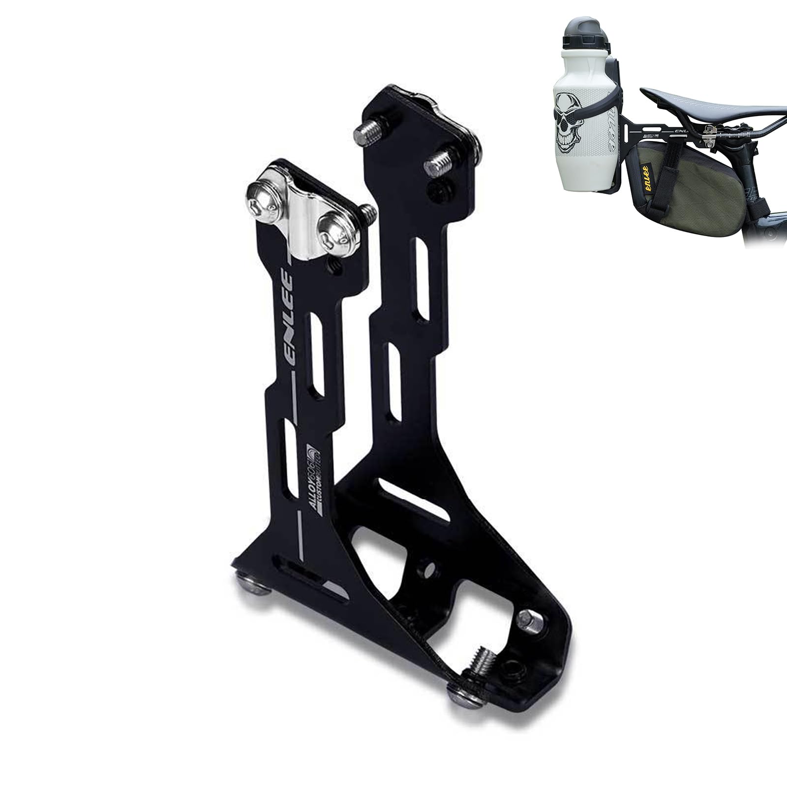 YHZNAGEM Doppelter Flaschenhalter Adapter Fahrrad, Fahrrad Ersatz Flasche Halterung, Getränkehalter Adapter Fahrrad, Wasserflasche Cage Halter, Universal MTB Flaschenhalter Adapter Aluminum von YHZNAGEM