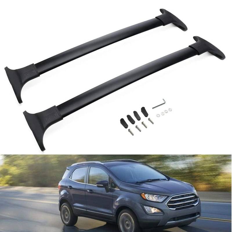 (2Stk) Dachgepäckträger Dachträger für Ford Ecosport 2013 2014 2015 2016 2018 2019 2017 2020 2021 Aluminium Dachträger Querstangen Gepäckträger,B von YIANKWY