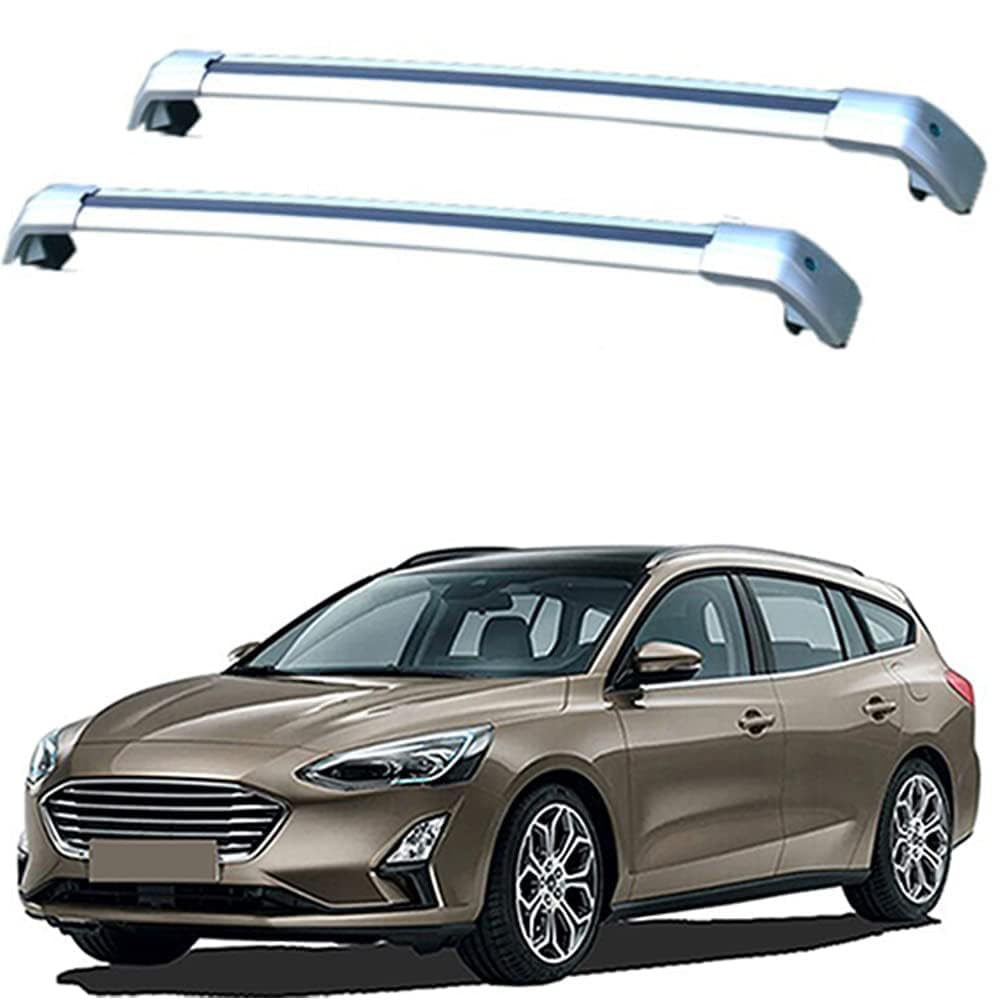 YIANKWY (2Stk) Dachgepäckträger Dachträger für Ford Focus, 5dr Estate 2018 2019 2020 2021 2022 2023 Aluminium Dachträger Querstangen Gepäckträger,A von YIANKWY