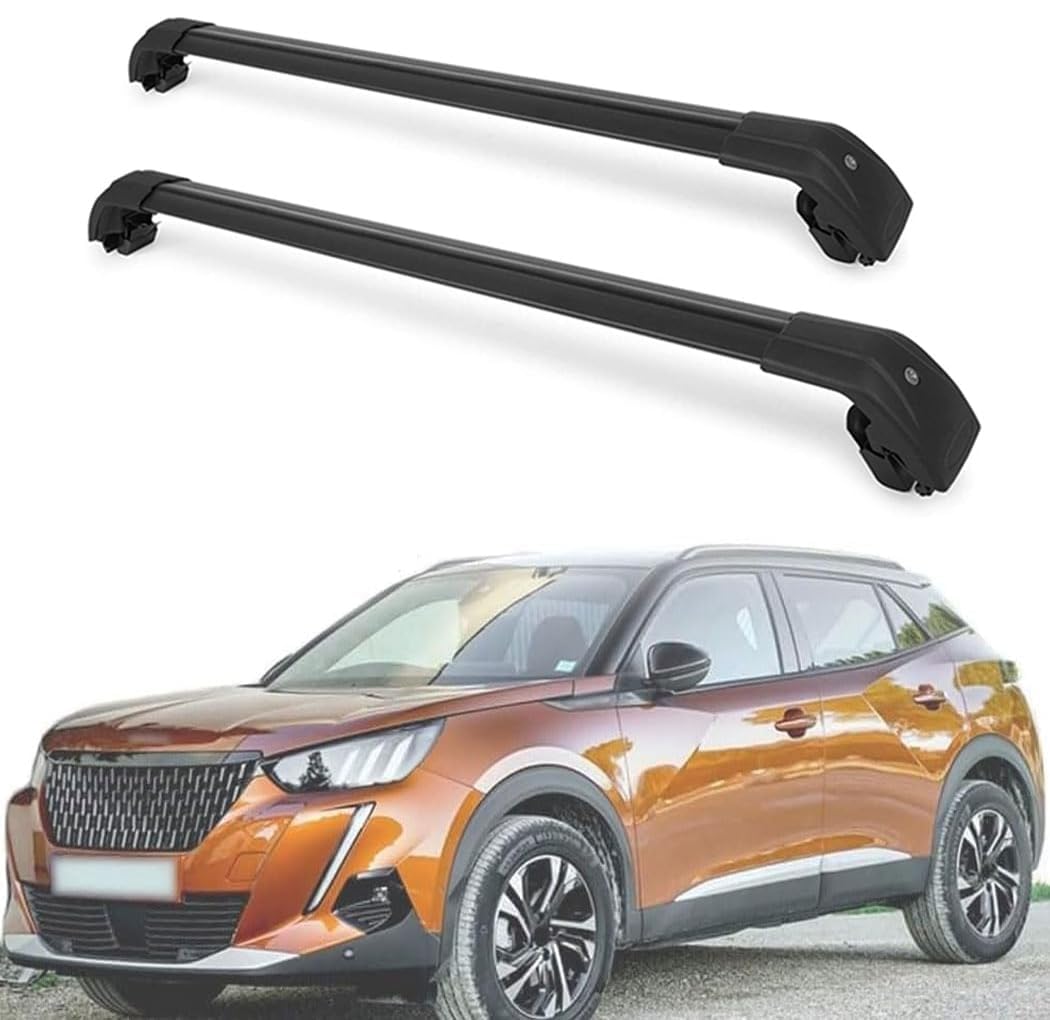 (2Stk) Dachgepäckträger Dachträger für Peugeot 2008 SUV 2020-2022 2023 Aluminium Dachträger Querstangen Gepäckträger,B von YIANKWY