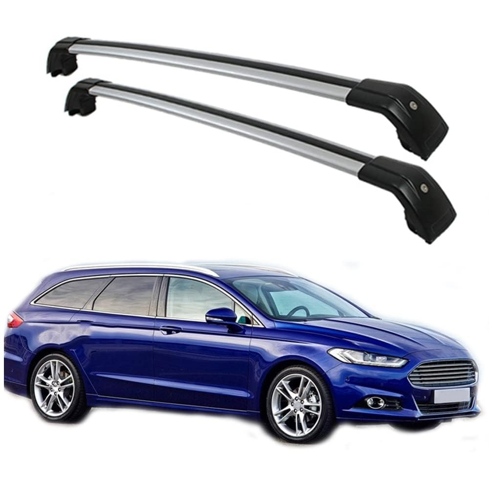 Dachgepäckträger Dachträger für Ford Mondeo Estate 2015 2016 2017 2018 2019 2020 2021 2022 2023 Aluminium Dachträger Querstangen Gepäckträger (2Stk) Dachträger für 2 offene Dachrelings,C von YIANKWY