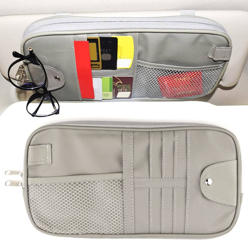 Auto Sonnenblende Organizer LKW-Aufbewahrungstasche Auto Sun Visor Organizer Zubehör Aufbewahrungstasche für Kartenlizenzschlüssel Handy Rechnung Dokument von YICH