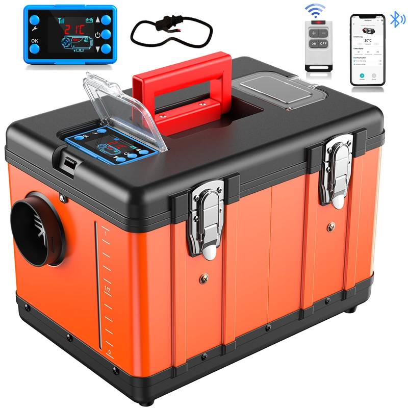 YIDON Standheizung Diesel 8 KW, 12V 24V DC Dieselheizung, Bluetooth Fernbedienung, LCD Display, Thermostat Heizung, Mit Schallschutzmatte, Geeignet für Autos, Wohnmobil, Bus, Camping von YIDON