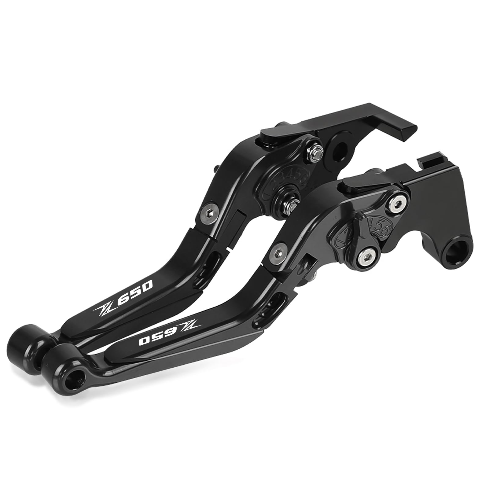 YIEBA Z650 Motorrad, verstellbar, klappbar, Bremse und Kupplung, ausziehbarer Hebel für Z650 2016–2020, Motorradzubehör, CNC-Aluminium (schwarz) von YIEBA