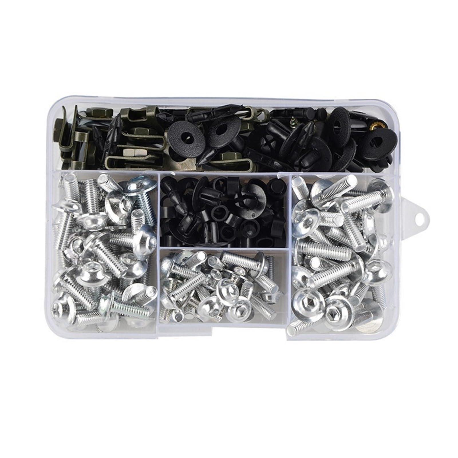 Motorrad Schrauben Set Für Ducati 848 Monster 821 796 797 696 950 195Pcs Motorrad Zubehör Aluminium Verkleidung Schrauben Schrauben Kit Mutter Clips(Silver) von YIESANS