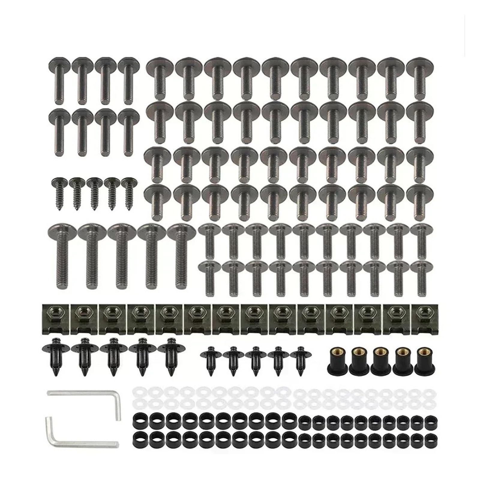 Motorrad Schrauben Set Für Ka@&wasaki ABS LT/SE KLX110RL KLX125 KLX125L Motorrad Zubehör Verkleidung Schrauben Kit Schrauben Set(S) von YIESANS