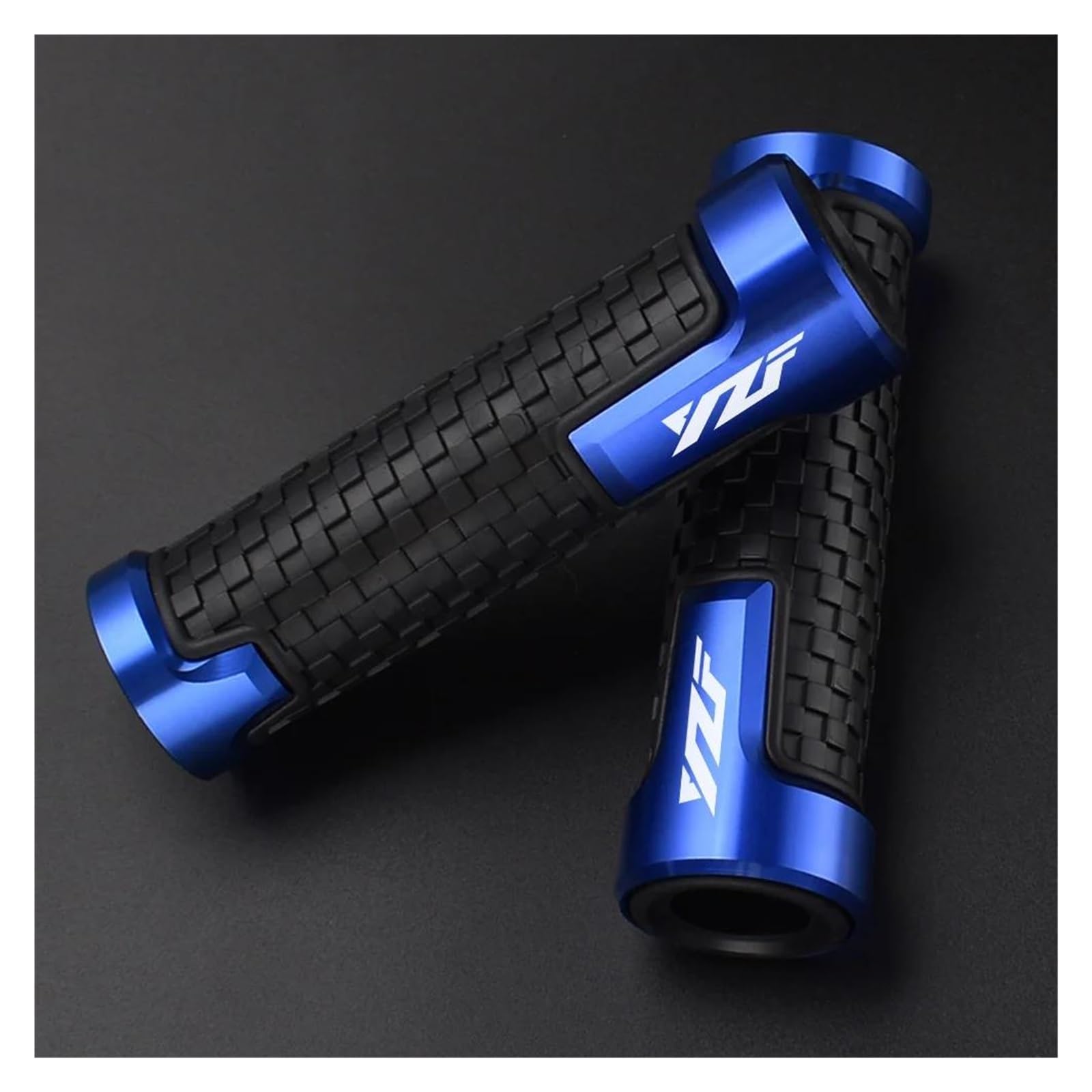 Motorradgriffe Handgriff Gasgriff Für YZFR25 YZFR6 YZFR3 YZFR1 YZF R25 R6 R3 R1 2019 Motorrad Handgriffe 7/8 "22mm CNC Aluminium Gummi Gel Griff Grip(Blue) von YIESANS