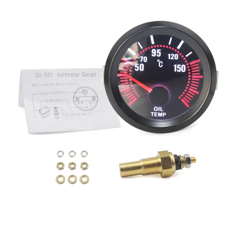 YIGZYCN Auto Digitalanzeige 52mm Öldruck Öl Wassertemperaturanzeige Voltmeter Drehzahlmesser Drehzahlmesser von YIGZYCN