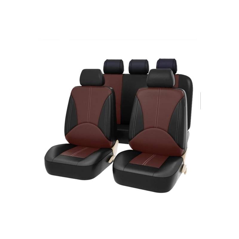 YIJIAVSX Auto-Sitzbezüge Auto Sitzkissen Abdeckungen Zubehör Universal Auto Sitzbezug Für C&hevrolet Für Onix Für Sail Für Sonic Für AVEO Rücksitzbezüge(5pcs-Black Red) von YIJIAVSX