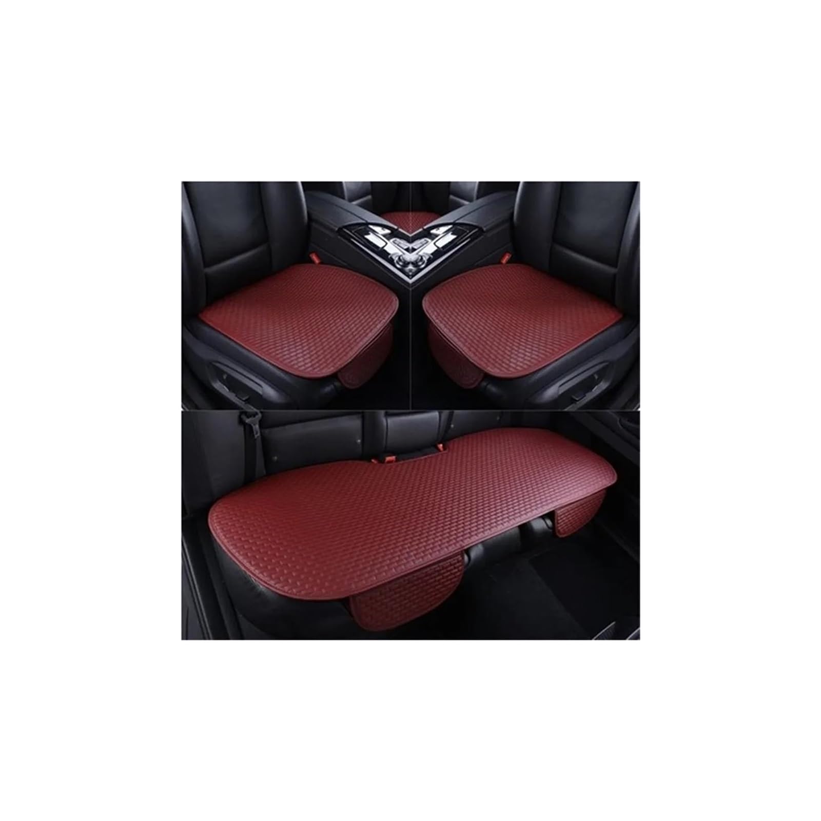 YIJIAVSX Auto-Sitzbezüge Für CITROEN C3-XR C3 Für Aircross C4 C5 Für Aircross C6 DS3 DS4 DS5 DS6 DS7 Auto Sitz Abdeckung Volle Set Sitzkissen Rücksitzbezüge(3PCS Wine Red) von YIJIAVSX