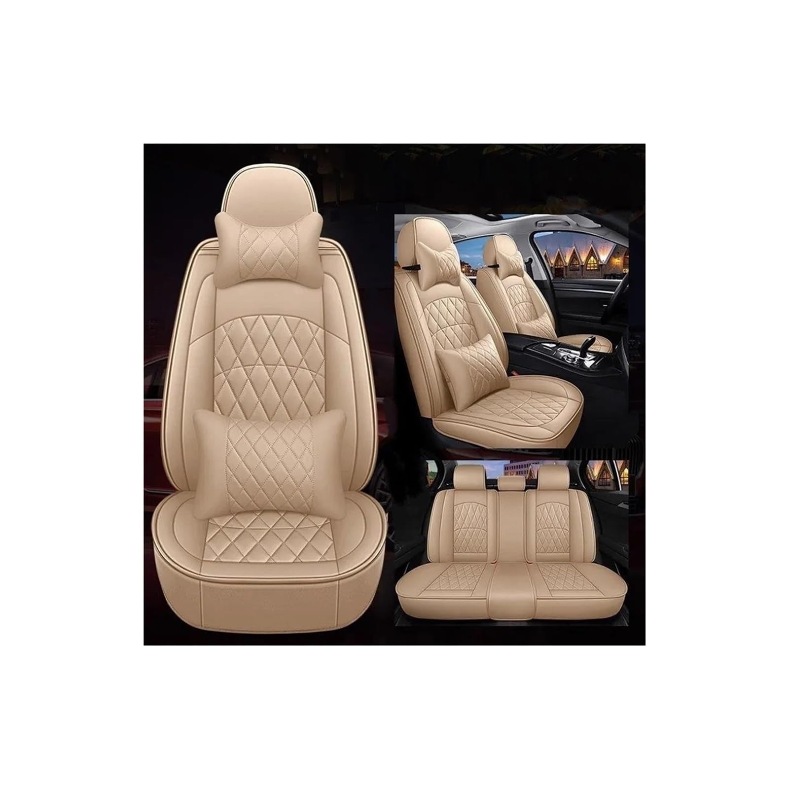 YIJIAVSX Auto-Sitzbezüge Universeller Autositzbezug Autozubehör Für B&MW F10 E60 5er F11 G30 G31 E39 E61 F07 F18 G38 520i 530 Rücksitzbezüge(8) von YIJIAVSX