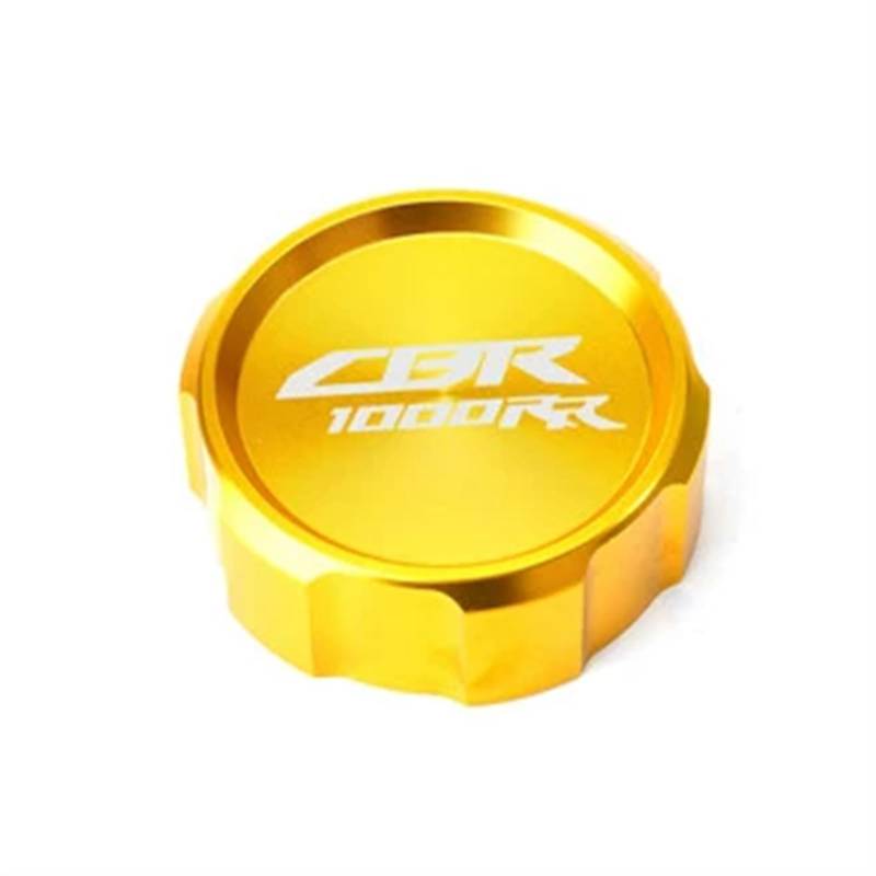 YIJIEBAO Fit for CBR 1000 RR 2004-2017 2007 Zubehör Motorrad CNC Aluminium Vorne Hinten Brems Flüssigkeit Zylinder Kappe öl Reservoir Abdeckung Zubehör(Front Gold) von YIJIEBAO