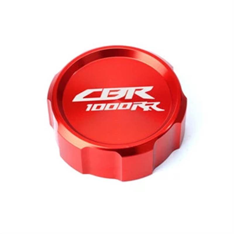 YIJIEBAO Fit for CBR 1000 RR 2004-2017 2007 Zubehör Motorrad CNC Aluminium Vorne Hinten Brems Flüssigkeit Zylinder Kappe öl Reservoir Abdeckung Zubehör(Front Red) von YIJIEBAO