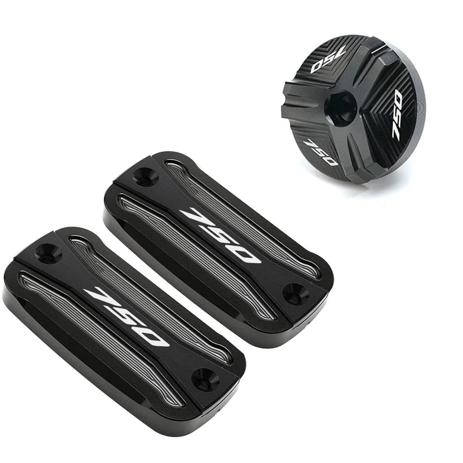 YIJIEBAO Fit for Forza 750 FORZA750 NSS750 2020-2022 2023 2024 Motorrad Vorne Brems Flüssigkeit Reservoir Abdeckung Öl Tank Tasse öl Filter Kappe Zubehör(1 Set-Black) von YIJIEBAO