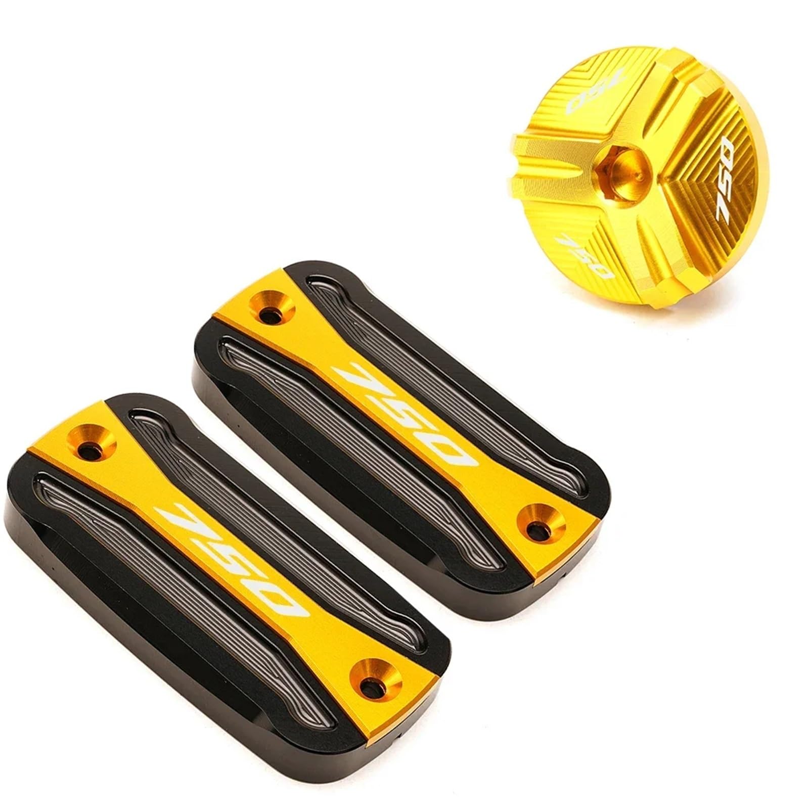 YIJIEBAO Fit for Forza 750 FORZA750 NSS750 2020-2022 2023 2024 Motorrad Vorne Brems Flüssigkeit Reservoir Abdeckung Öl Tank Tasse öl Filter Kappe Zubehör(1 Set-Gold) von YIJIEBAO