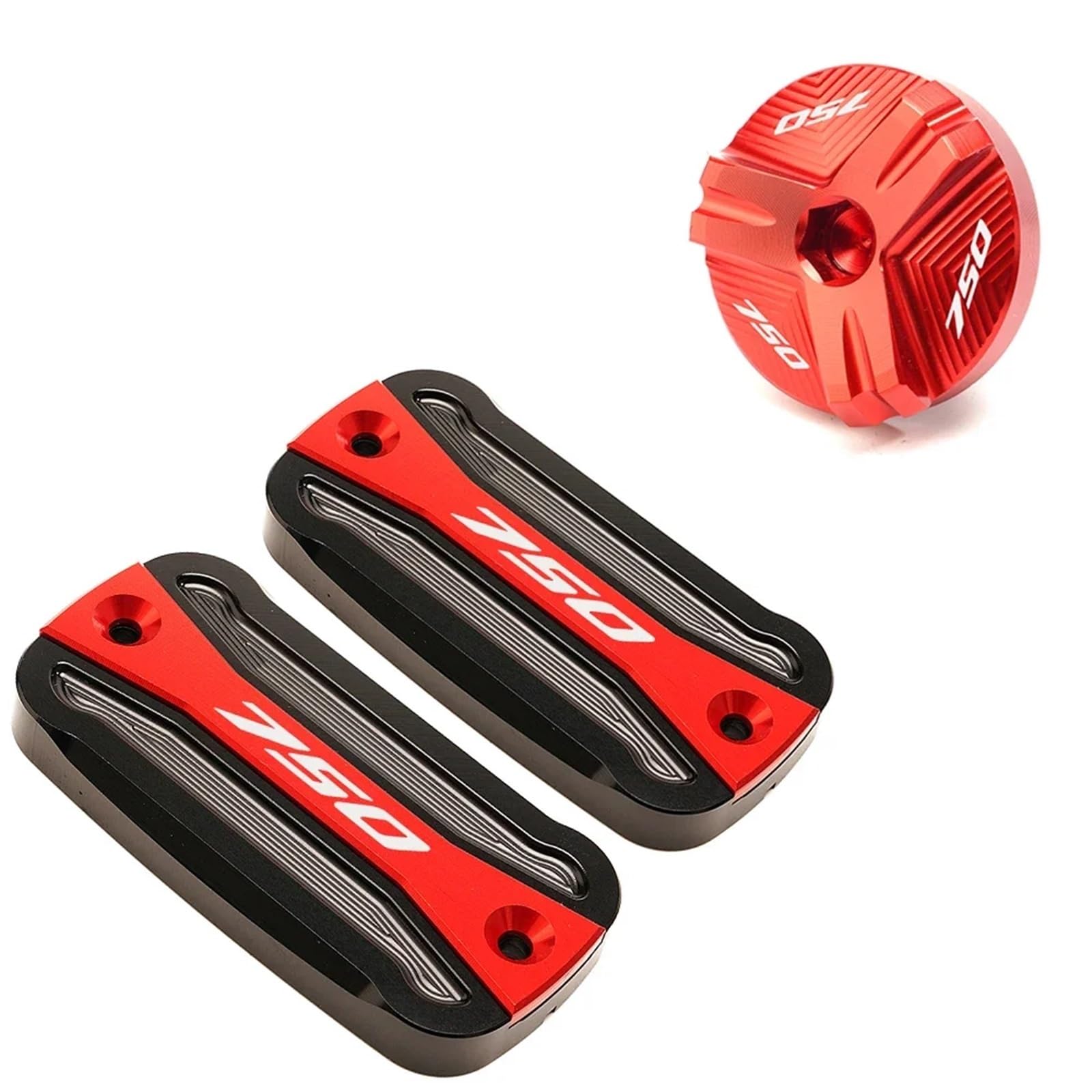 YIJIEBAO Fit for Forza 750 FORZA750 NSS750 2020-2022 2023 2024 Motorrad Vorne Brems Flüssigkeit Reservoir Abdeckung Öl Tank Tasse öl Filter Kappe Zubehör(1 Set-Red) von YIJIEBAO