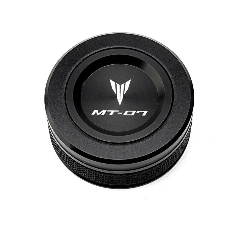 YIJIEBAO Fit for Yamaha MT 07 MT07 Tracer MT-07 2014-2021 2022 Motorrad Vorne und Hinten Brems Flüssigkeit Reservoir Kappe Öl Zylinder Abdeckung Zubehör(1pcs Rear Black) von YIJIEBAO