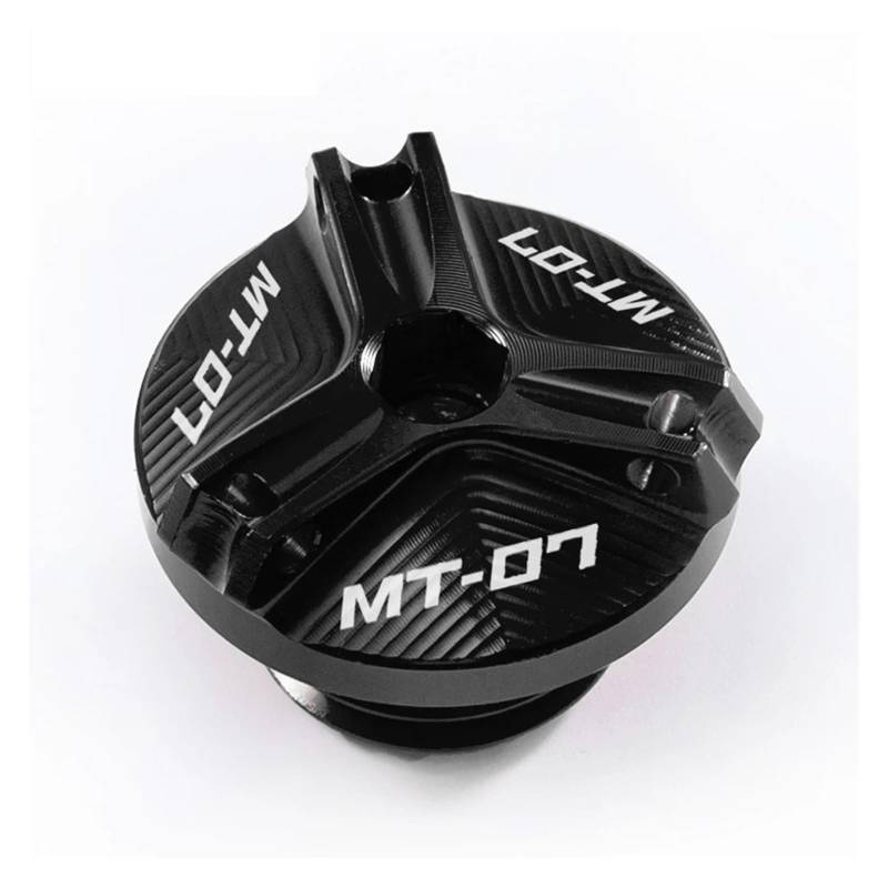 YIJIEBAO Fit for Yamaha MT07 MT 07 FZ07 2014-2023 2021 2022 Zubehör Vordere Und Hintere Bremse Tankdeckel öl Kappe Schutzhülle Abdeckung Zubehör(Oil Filler Cap Black) von YIJIEBAO