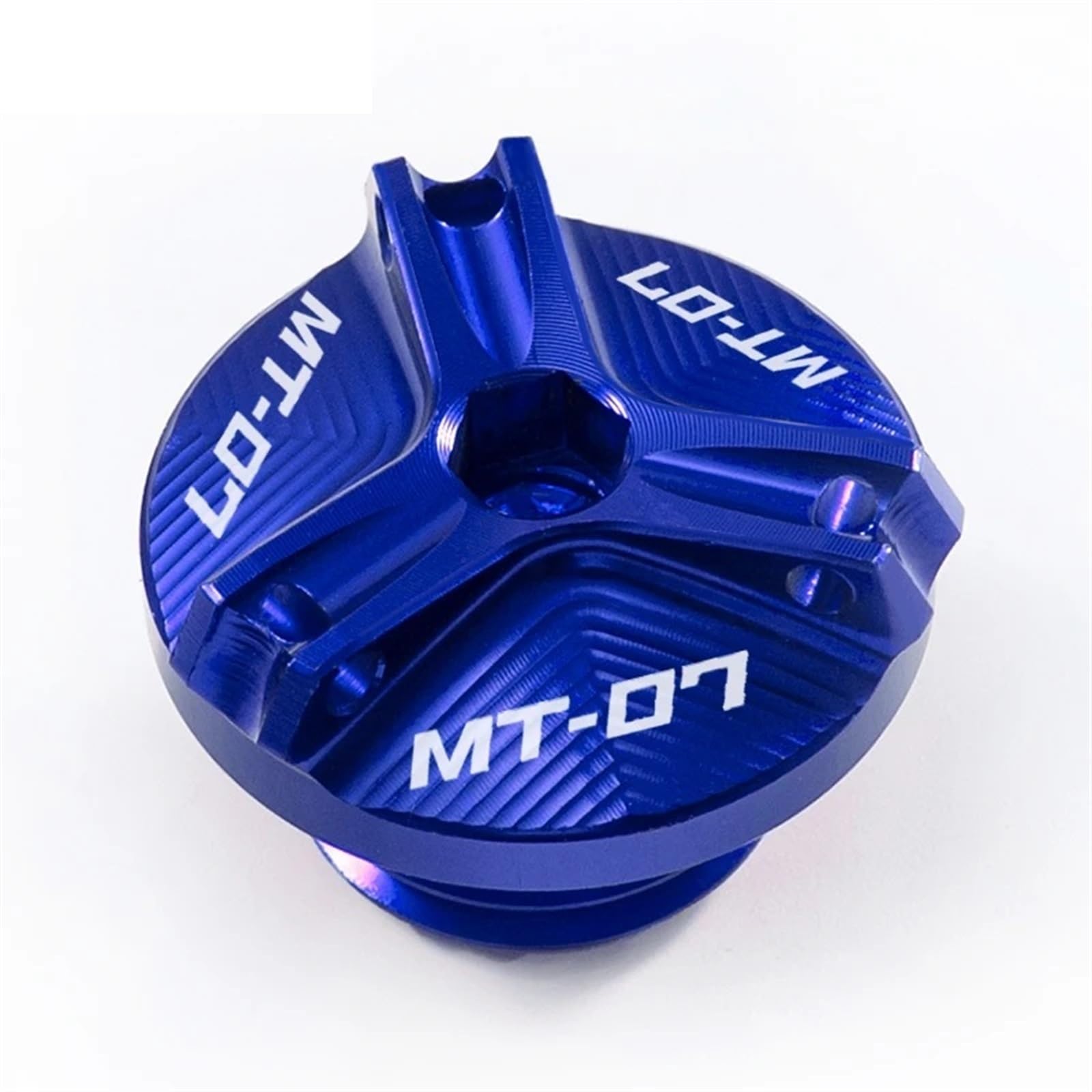 YIJIEBAO Fit for Yamaha MT07 MT 07 FZ07 2014-2023 2021 2022 Zubehör Vordere Und Hintere Bremse Tankdeckel öl Kappe Schutzhülle Abdeckung Zubehör(Oil Filler Cap Blue) von YIJIEBAO