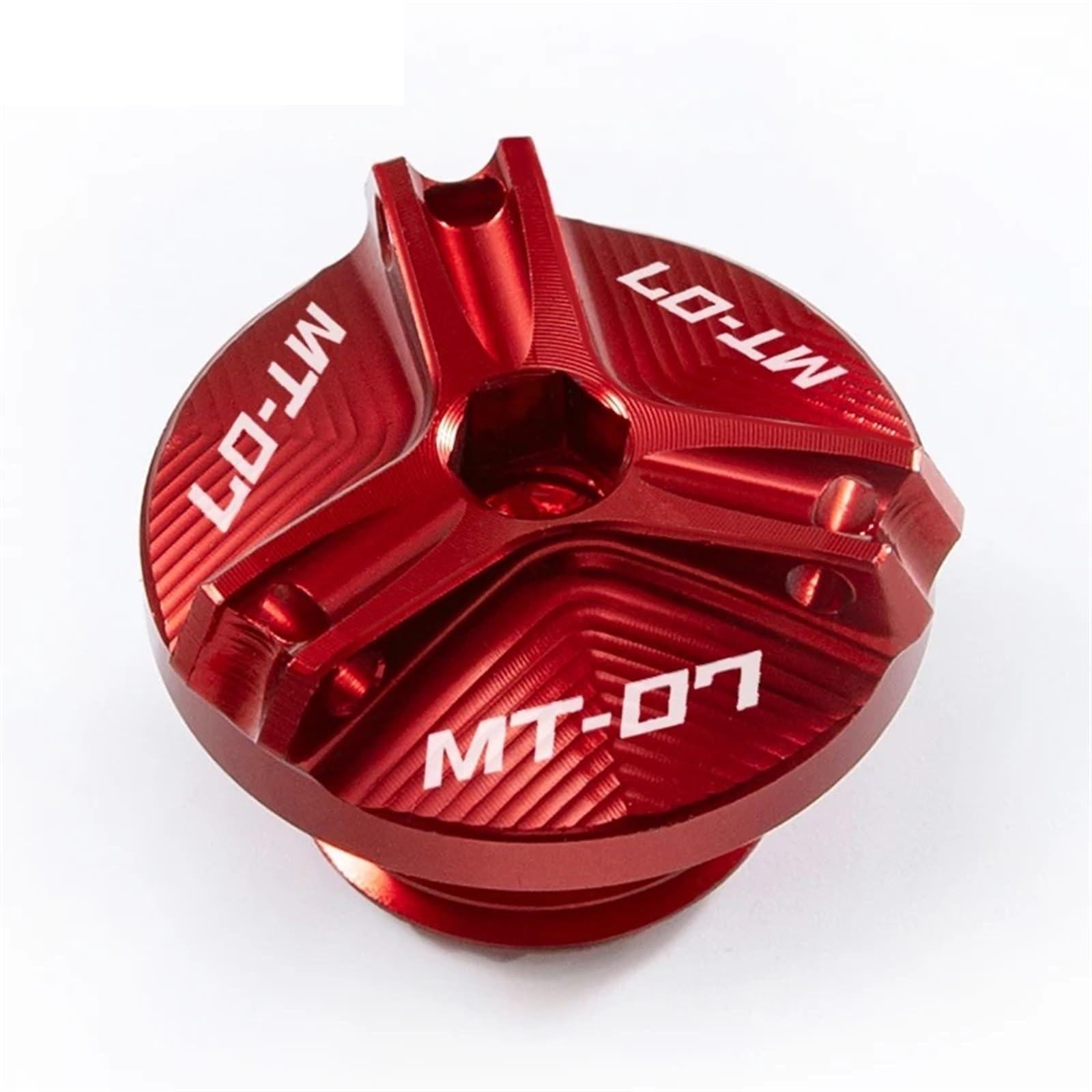 YIJIEBAO Fit for Yamaha MT07 MT 07 FZ07 2014-2023 2021 2022 Zubehör Vordere Und Hintere Bremse Tankdeckel öl Kappe Schutzhülle Abdeckung Zubehör(Oil Filler Cap red) von YIJIEBAO