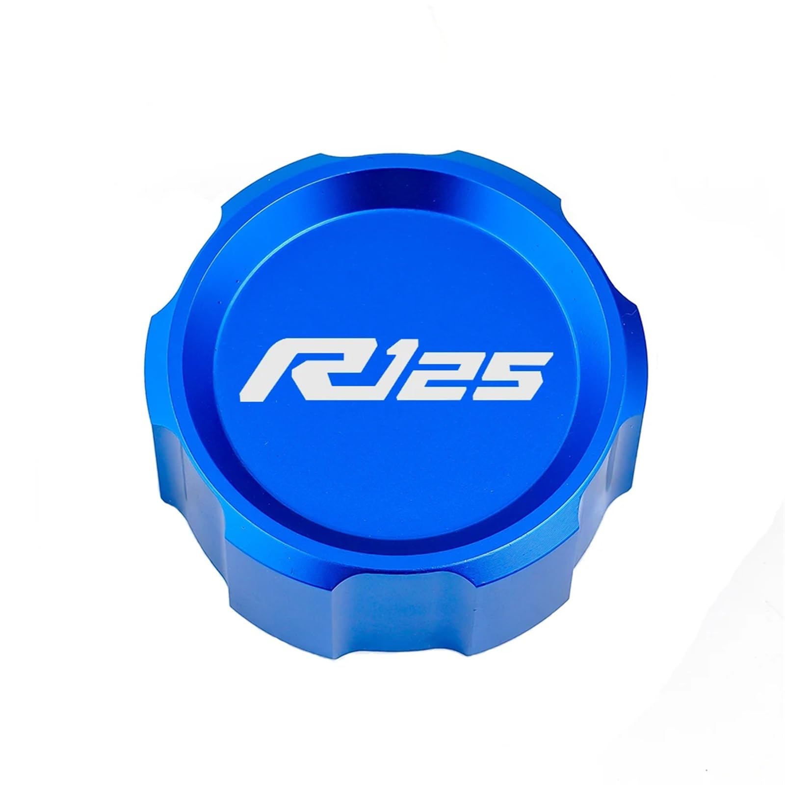 YIJIEBAO Fit for Yamaha R125 YZF R125 2010-2023 Zubehör Motorrad Aluminium Vorne Hinten Brems Flüssigkeit Reservoir Abdeckung Motor öl Einfülldeckel Zubehör(1 Rear Cap-Blue) von YIJIEBAO