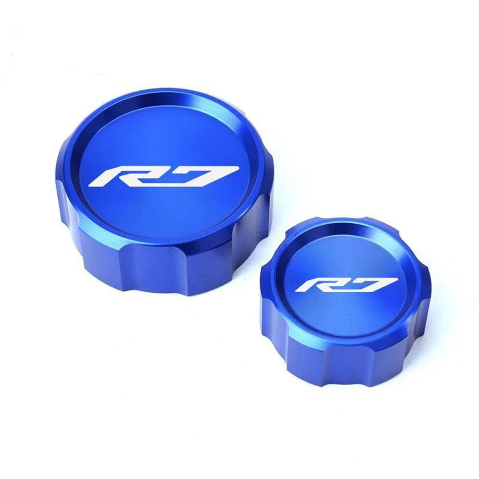 YIJIEBAO Fit for Yamaha R7 2022 YZF R7 YZF-R7 2021-2022 Motorrad Zubehör Vorne und Hinten Brems Reservoir Flüssigkeit Abdeckung Zubehör(FRBC Blue) von YIJIEBAO