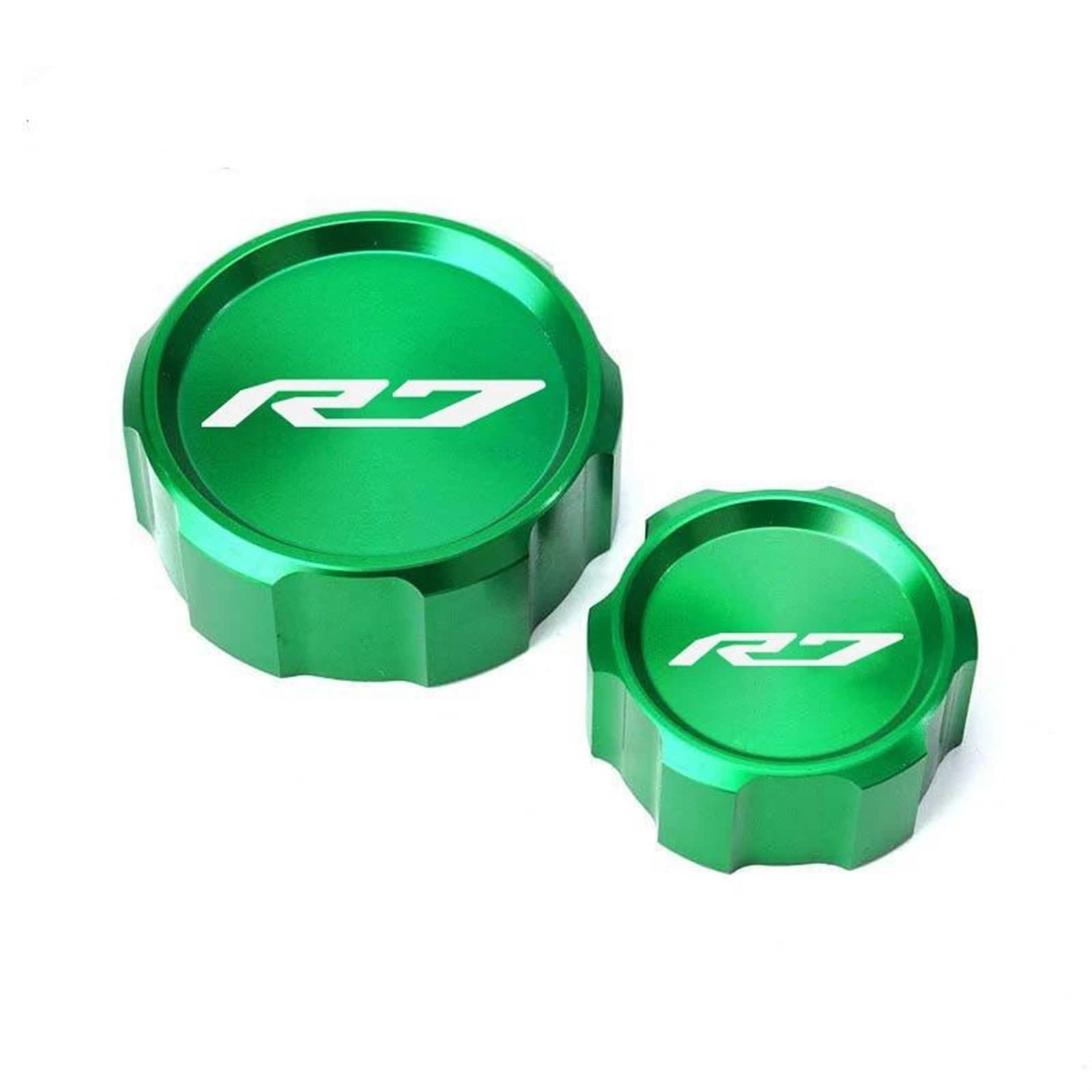 YIJIEBAO Fit for Yamaha R7 2022 YZF R7 YZF-R7 2021-2022 Motorrad Zubehör Vorne und Hinten Brems Reservoir Flüssigkeit Abdeckung Zubehör(FRBC Green) von YIJIEBAO