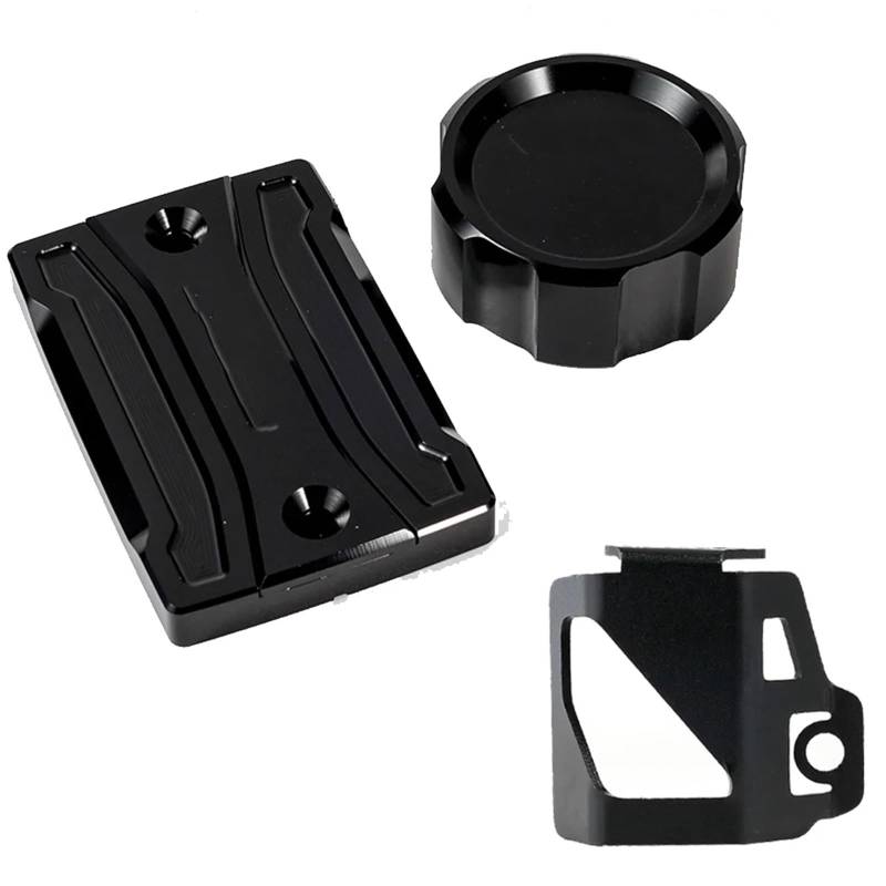 YIJIEBAO Fit for Yamaha Tracer 7 900 700 GT 7gt 900gt 700gt 7/gt Tracer MT09 MT07 Vorne Hinten Zylinder Abdeckung Schutz Brems Flüssigkeit Reservoir Kappe Zubehör(ASet-Black) von YIJIEBAO