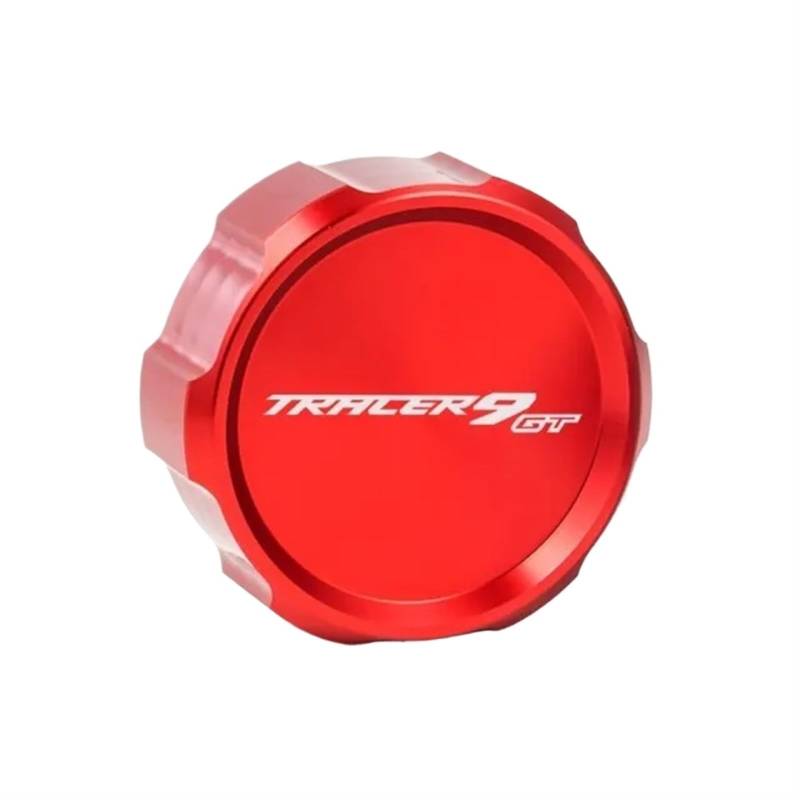 YIJIEBAO Fit for Yamaha Tracer 9 GT 9GT 2021 2022 Motorrad Zubehör Aluminium Vorne Hinten Brems Flüssigkeit Reservoir Kappe Zylinder Master Abdeckung Zubehör(Red(Front Cap)) von YIJIEBAO