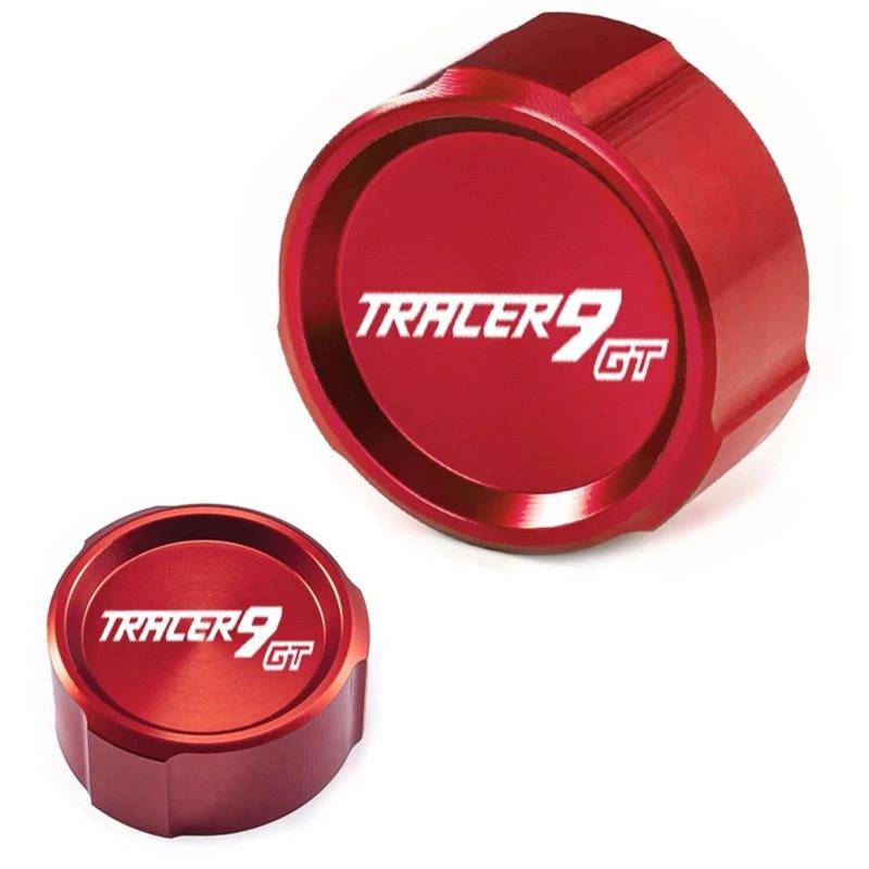 YIJIEBAO Fit for Yamaha Tracer 9gt Tracer 9 GT 2021 2022 Motorrad Vordere Und Hintere Bremse Kraftstoff Tank Kappe Reservoir Kappe Schutz Zubehör Zubehör(9gt red) von YIJIEBAO