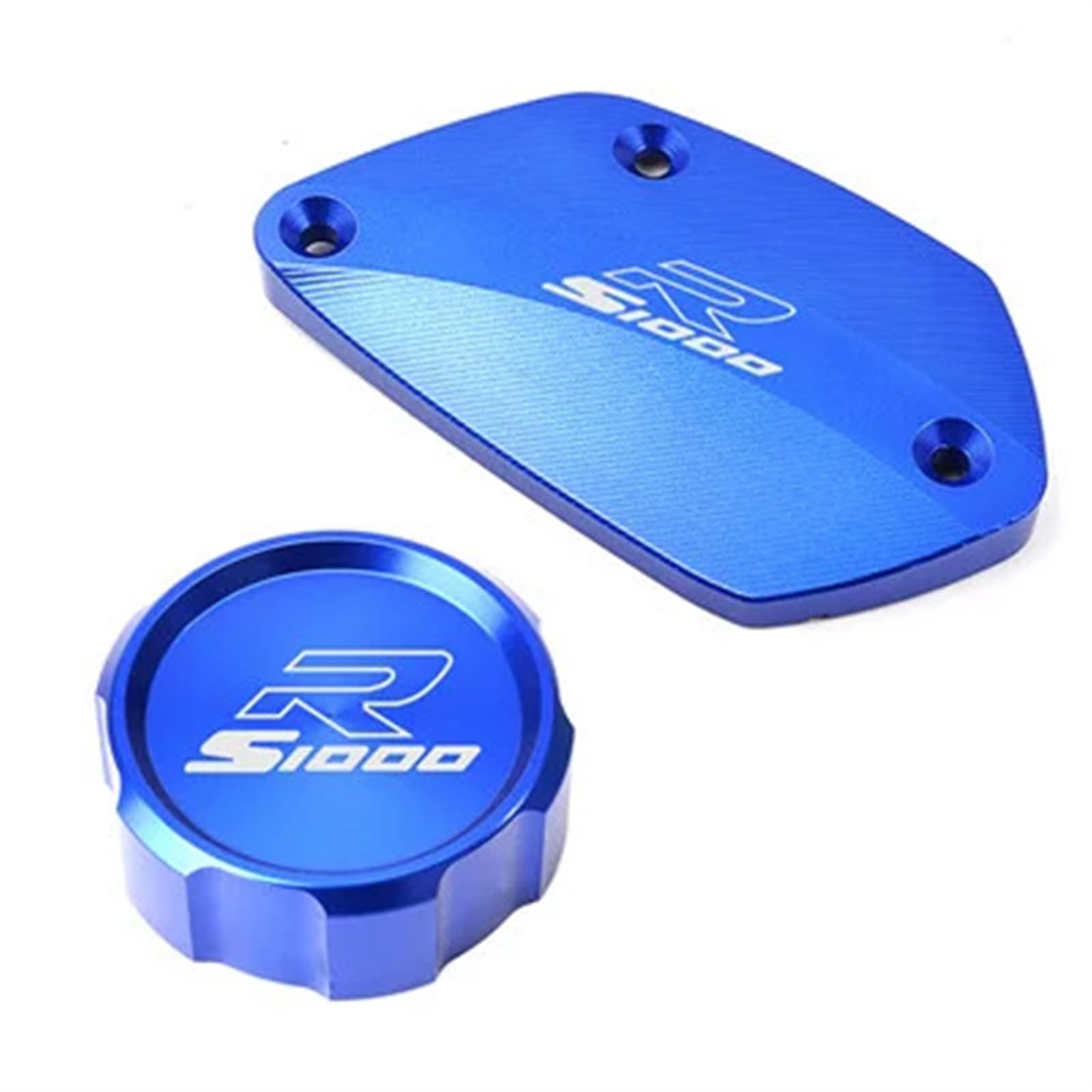 YIJIEBAO Motorrad CNC Aluminium Hinten Vorne Brems Flüssigkeit Reservoir Kappe Öl Abdeckung Fit for BMW S 1000R S1000 R S1000R 2021 2022 zubehör Zubehör(FRBC Blue) von YIJIEBAO