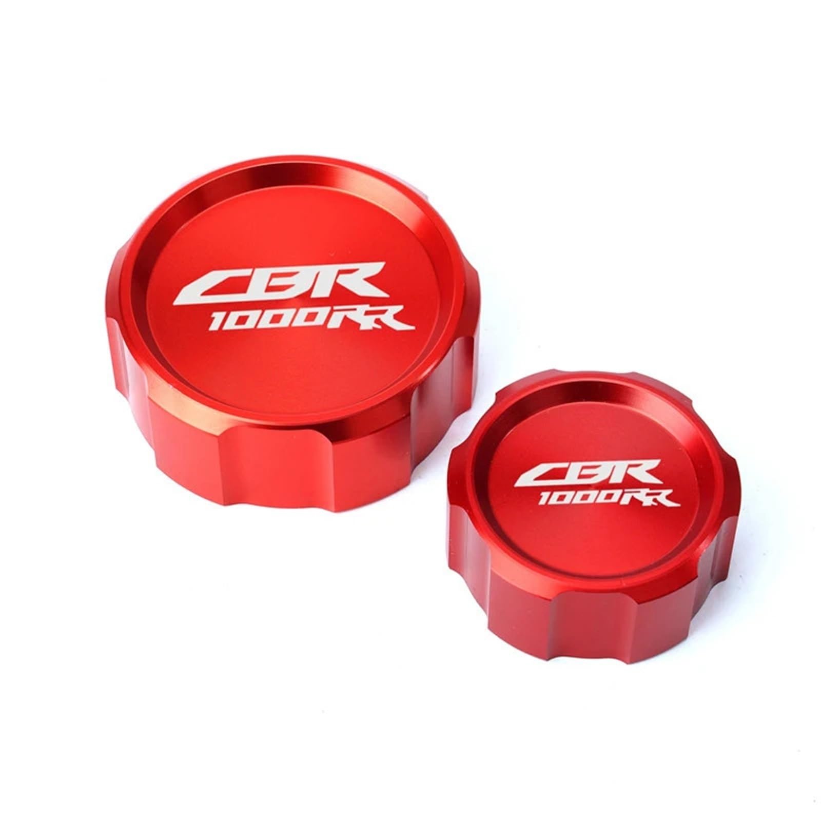 YIJIEBAO Motorrad CNC Vorder- und Hinterbremsflüssigkeitszylinder Hauptreservoirdeckel Öleinfülldeckel Passend for CBR1000RR CBR 1000 RR 2008-2018 Zubehör(2-Red) von YIJIEBAO