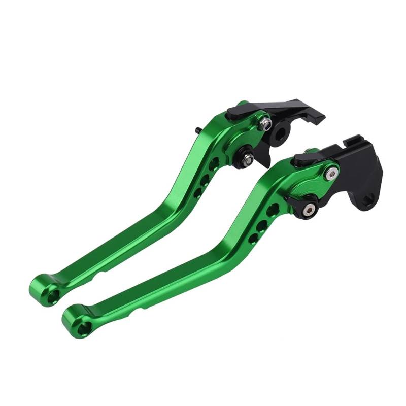 YIJIEBAO Motorrad Lange/Kurze Bremskupplungshebel Verstellbarer Griff passend for Aprilia Tuono V4R V4 R Factory 2011 2012 2013 2014 2015 2016 Motorradbremskupplung(Long Green) von YIJIEBAO