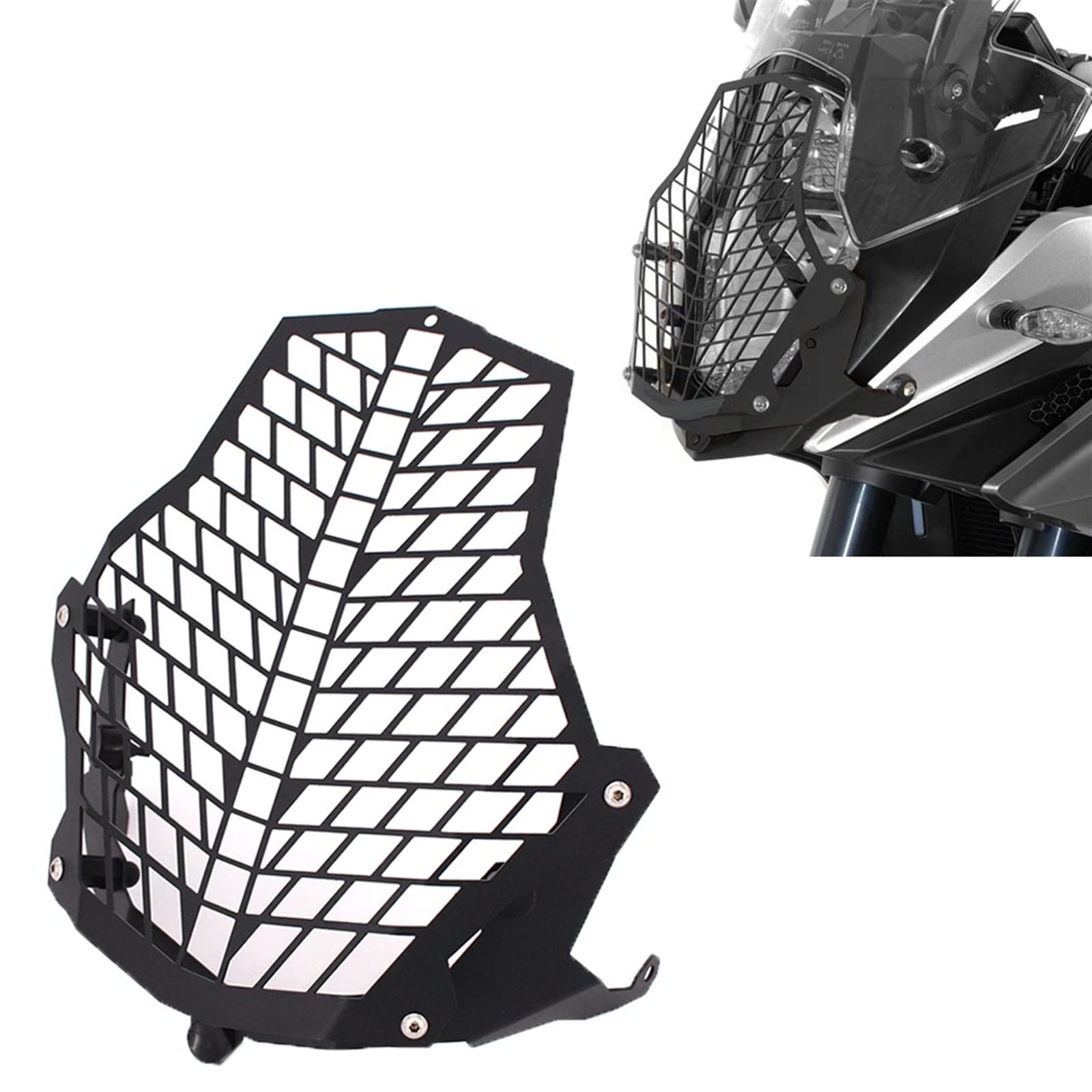 YIJIEBAO Motorrad Scheinwerfer Scheinwerfer Grille Shield Guard Cover Protector Fit for KTM 1290 1190 1090 1050 Super Adventure Duke R Smc Scheinwerfermodifikation von YIJIEBAO