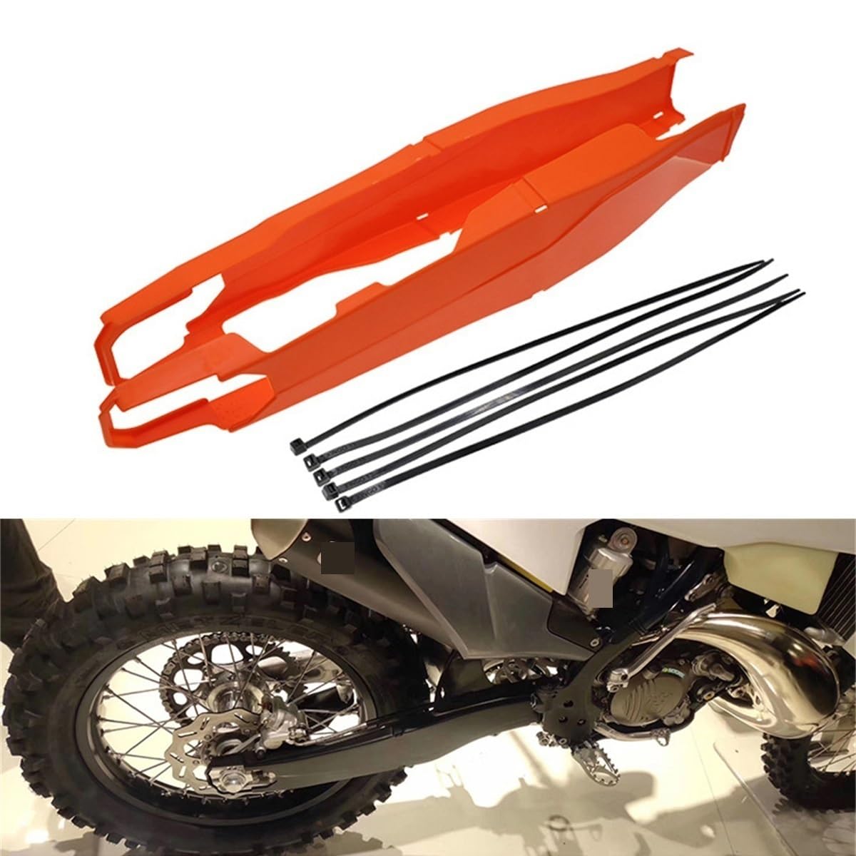 YIJIEBAO Motorrad Schwinge Schwinge Schutz Abdeckung Schutz Fit for EXC EXC-F XC-W XCF-W 150 200 250 300 350 450 500 2012-2020 2021 2022 Schwingenkettenschieber(Black) von YIJIEBAO