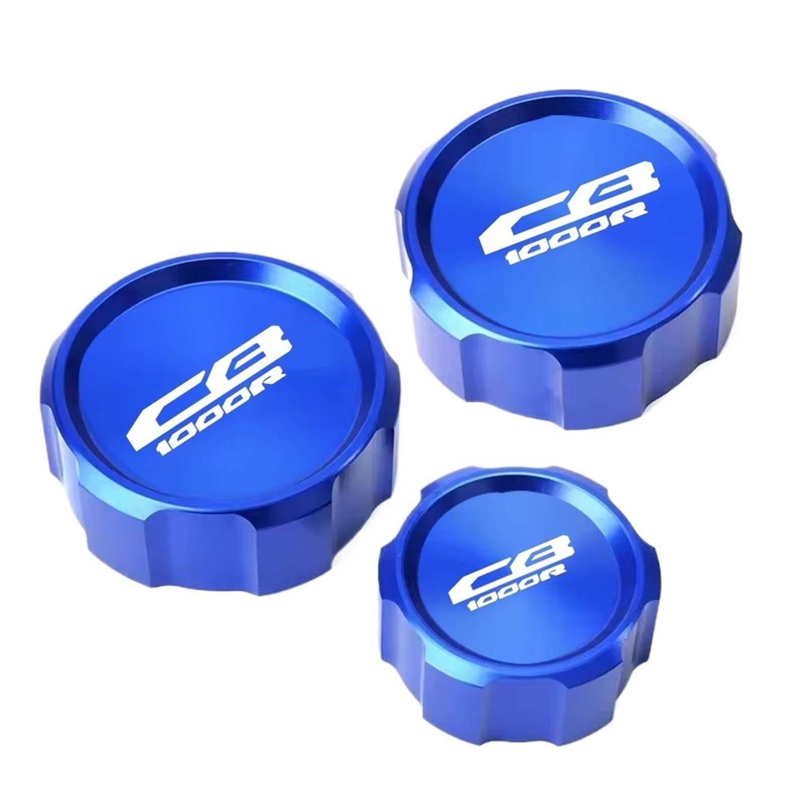 YIJIEBAO Passend for CB1000R 2009–2016 CB 1000R CB1000 R Motorrad CNC vorne und hinten Bremsflüssigkeitszylinder Master-Reservoir-Abdeckkappe Zubehör(Blue) von YIJIEBAO